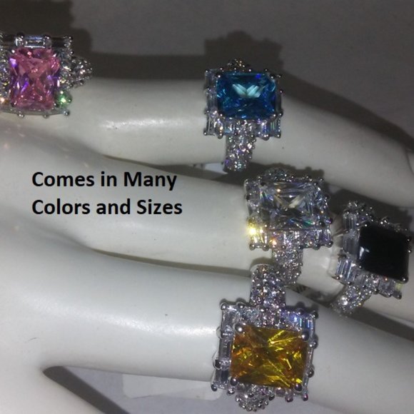 ring square cut cubic zirconia Jewelry - NWT ring square cut cubic zirconia high quality